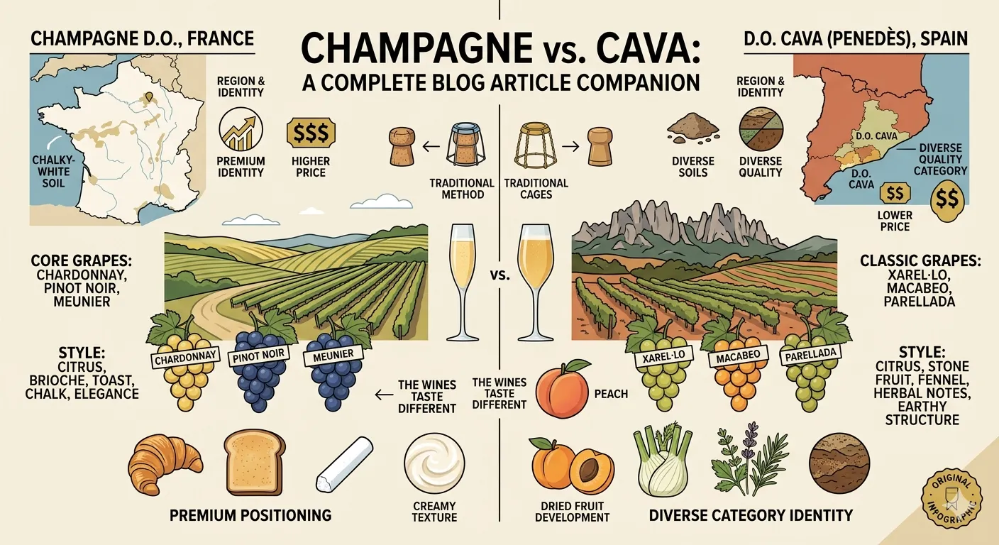 Cava vs Champagne