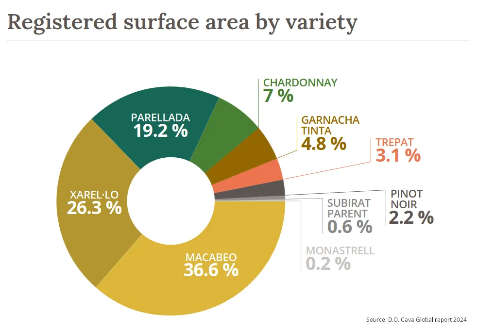 Chart showing grape varieties